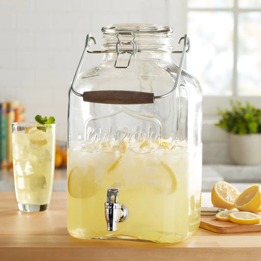 Glass 2 Gallon Beverage Dispenser