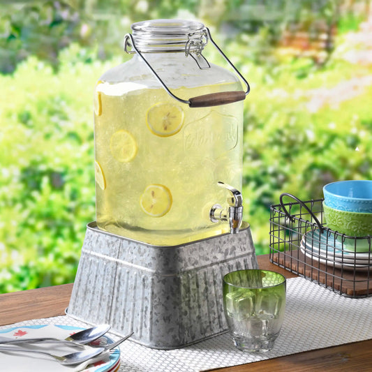 Glass 2 Gallon Beverage Dispenser